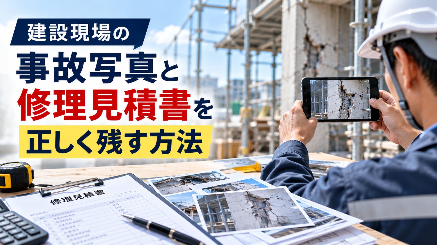 建設現場の事故写真と修理見積書の残し方｜証拠管理の実務対策
