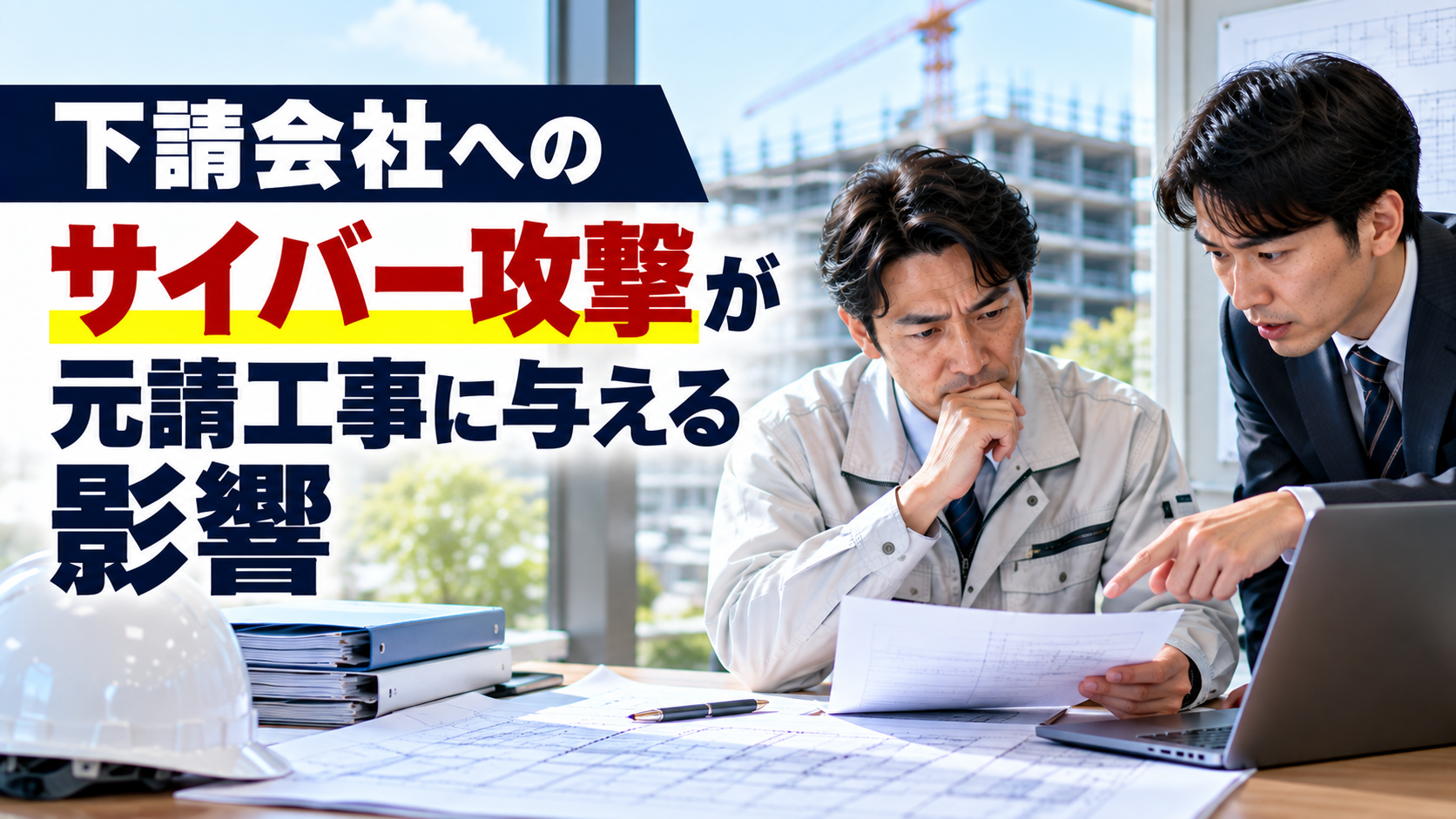 下請会社へのサイバー攻撃で元請工事は止まる？影響と対策を解説
