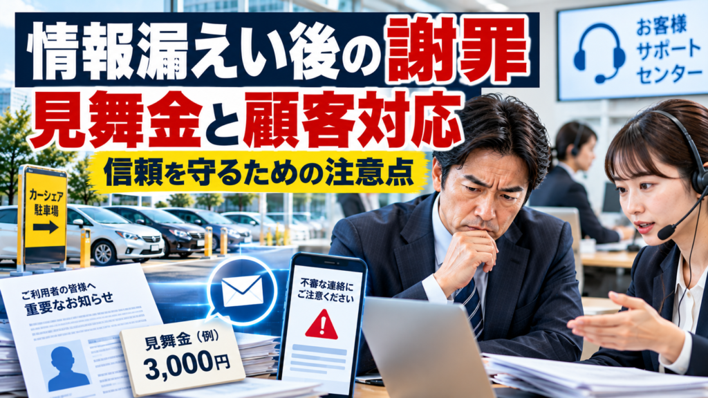情報漏えい後の謝罪と見舞金は？顧客対応の注意点を詳しく解説