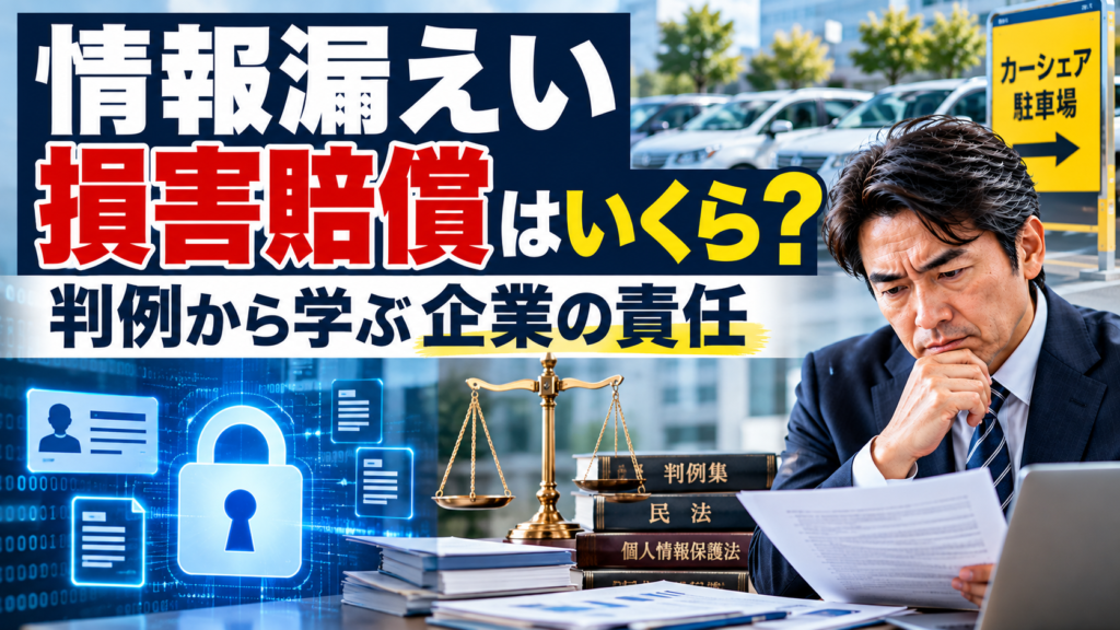 個人情報漏えいの損害賠償はいくら？判例と企業の責任を解説