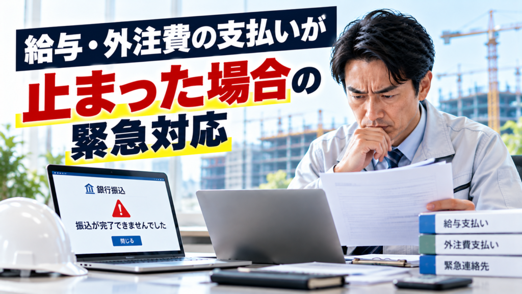 給与・外注費の支払停止｜建設会社の緊急対応と社長の実務確認手順