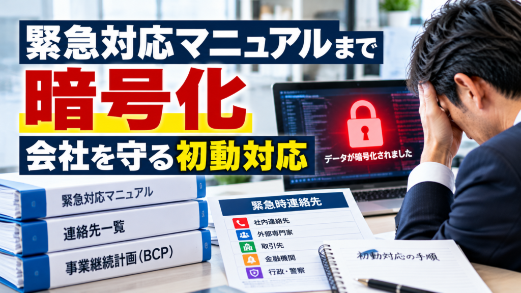 緊急対応マニュアルも暗号化｜サイバー攻撃から会社を守る初動対応