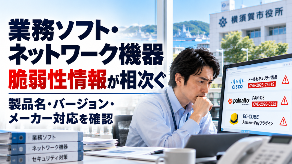 業務ソフト・ネットワーク機器の脆弱性情報が相次ぐ｜社長が確認したい4つの対策