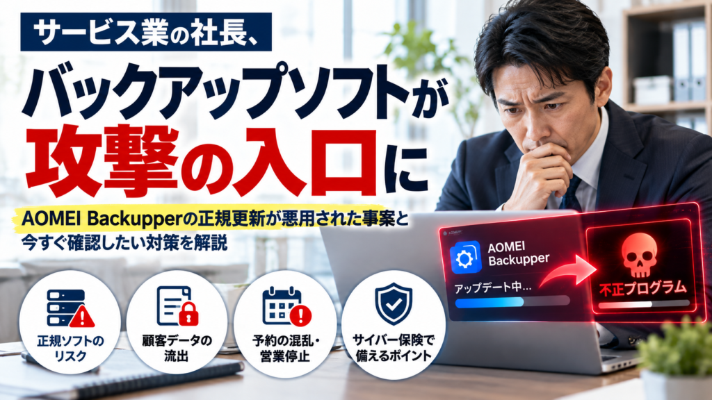 バックアップソフトが攻撃の入口に！正規更新を悪用した新たな脅威
