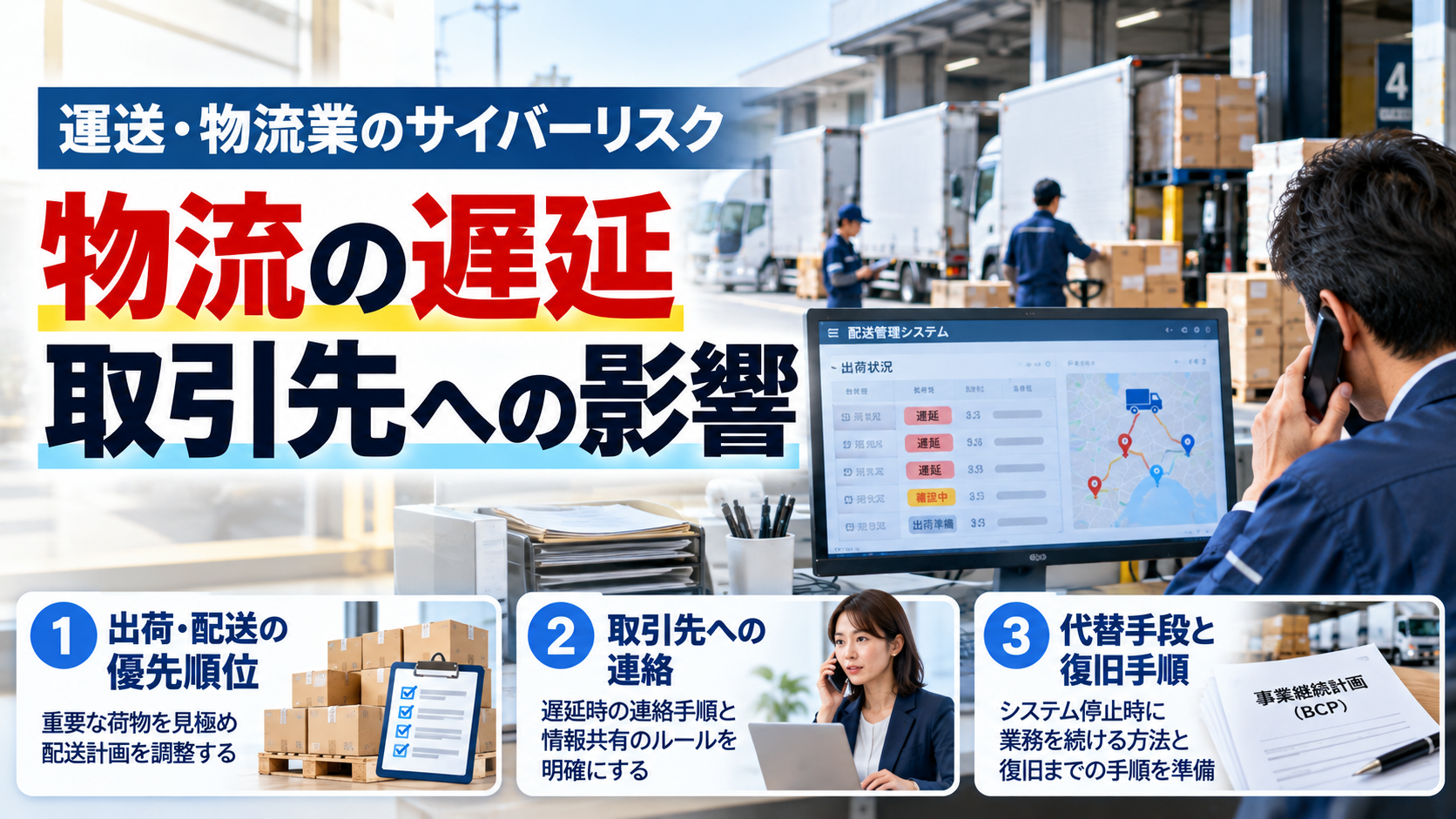 運送・物流業のサイバーリスク｜物流の遅延と取引先への影響