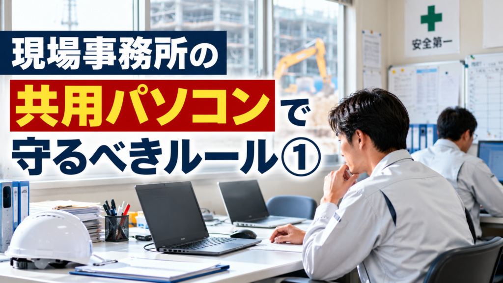 建設現場の共用パソコンで守るべき情報管理と安全対策