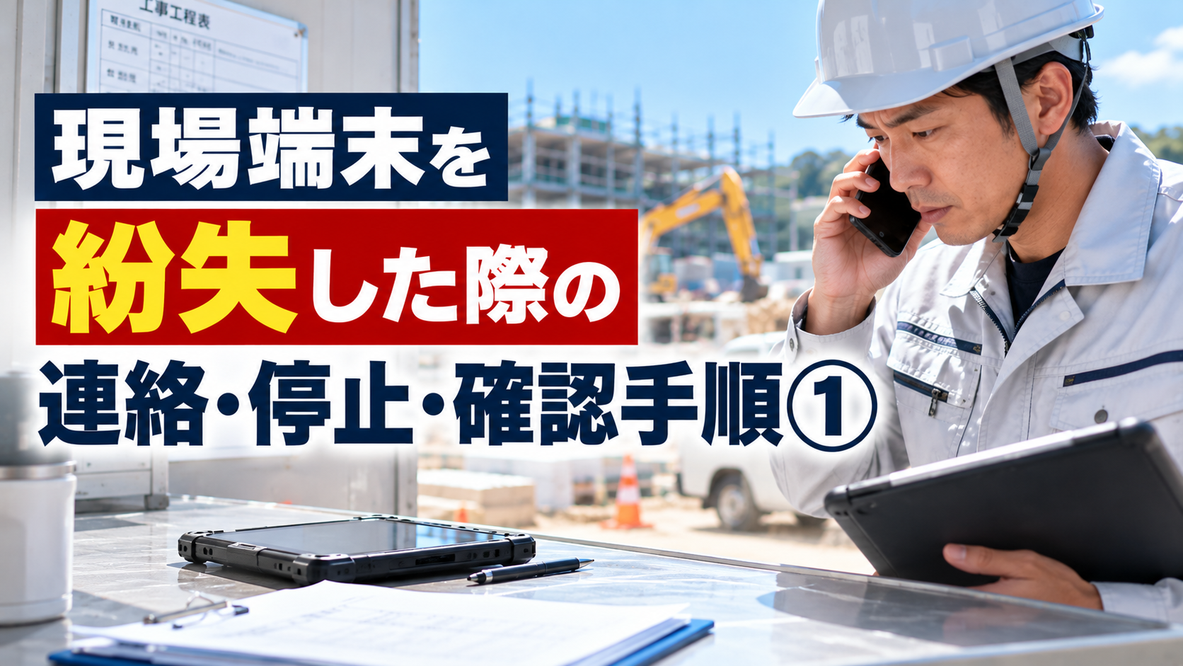 建設現場の端末紛失で必要な連絡・停止・確認と情報漏えい対策