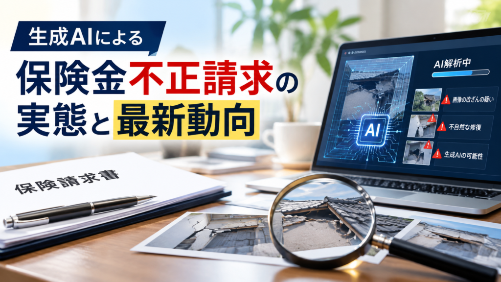 生成AIの保険金不正請求とは？偽造写真の実態と企業の対策