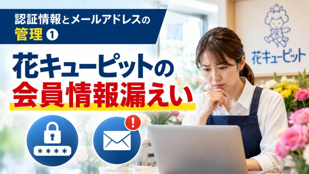 花キューピット会員情報漏えい｜社長が確認したい認証情報管理と対策