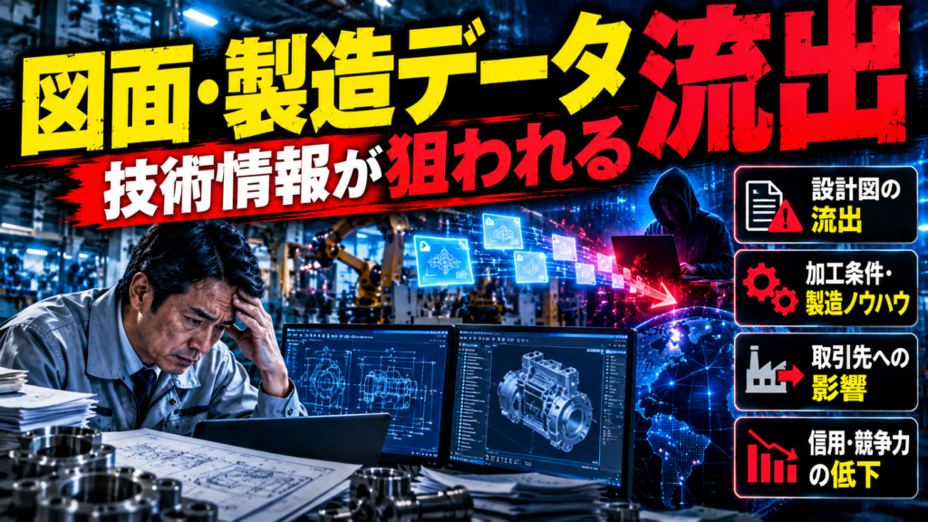 図面・製造データの流出｜製造業が守りたい技術情報とサイバー対策
