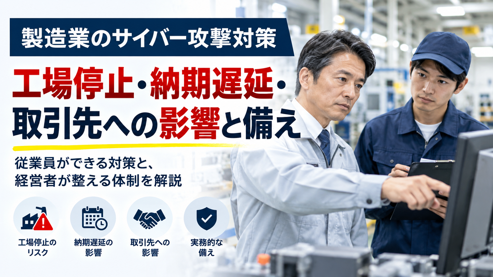 製造業のサイバー保険｜工場停止時の補償・免責・支払条件を確認