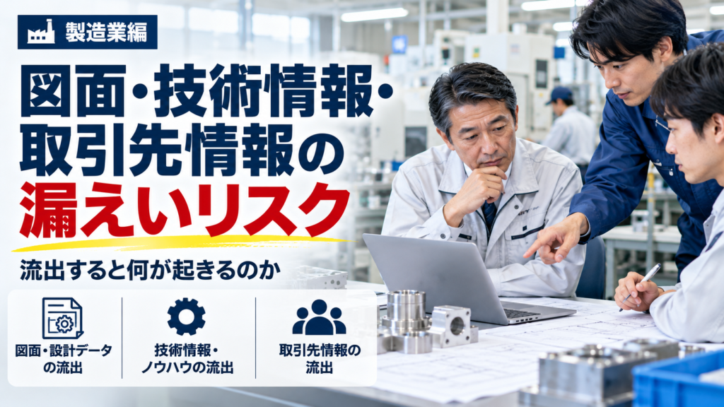 製造業の図面・技術情報漏えい｜取引先への影響と今すぐできる対策