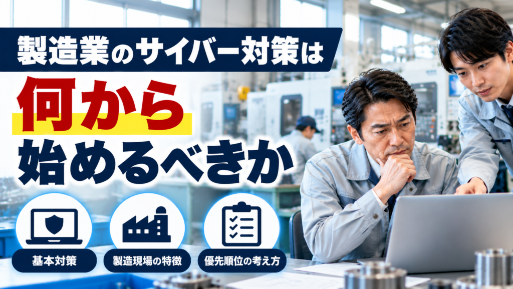 製造業のサイバー対策は何から始める？社長が決める優先順位①