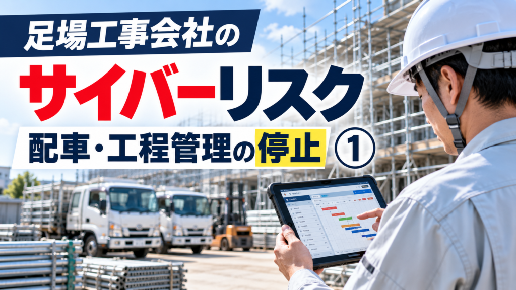 足場工事会社のサイバーリスク｜配車・工程管理の停止と事業継続対策