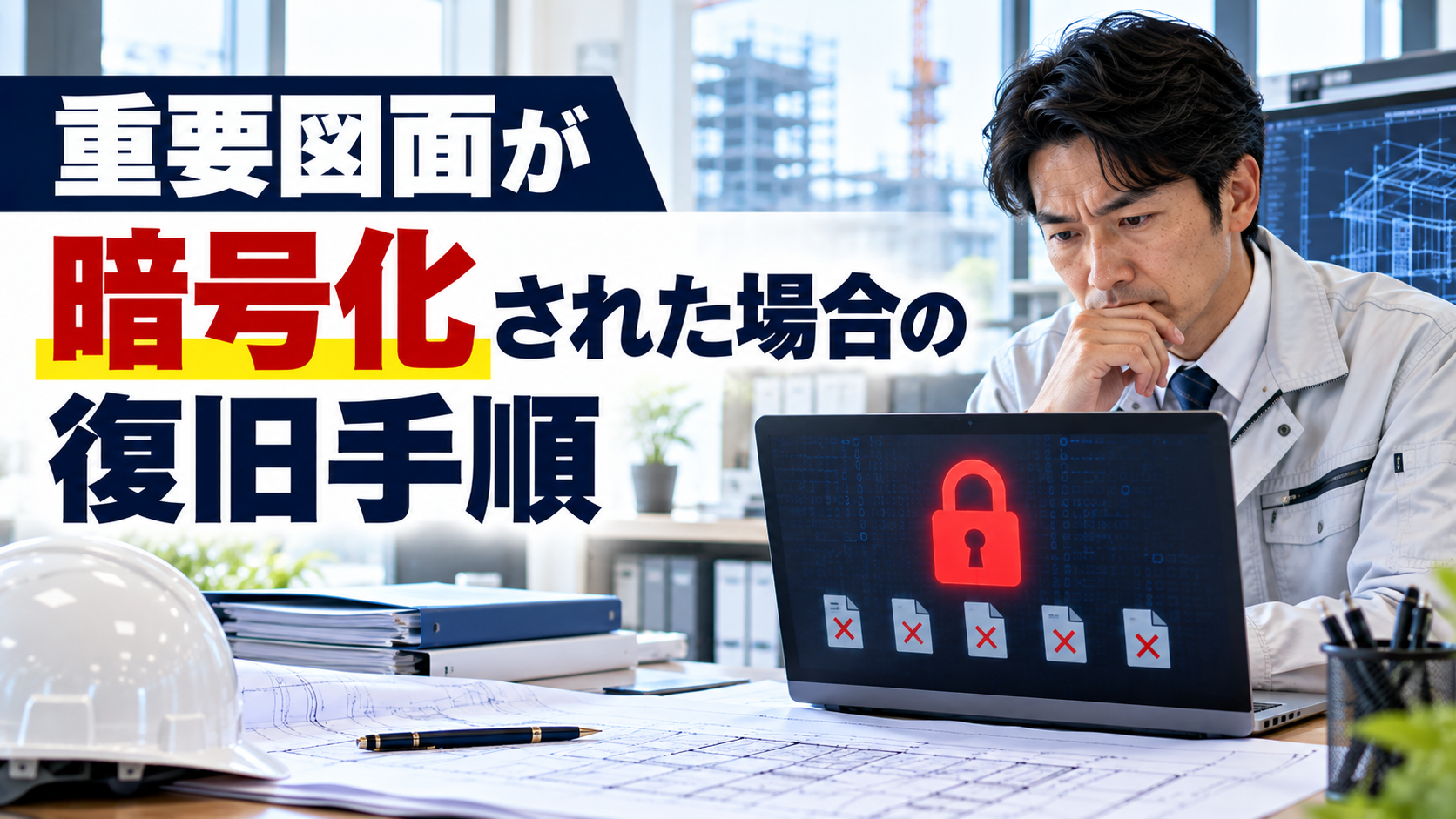 建設会社の重要図面が暗号化されたら｜復旧手順と初動対応を徹底解説