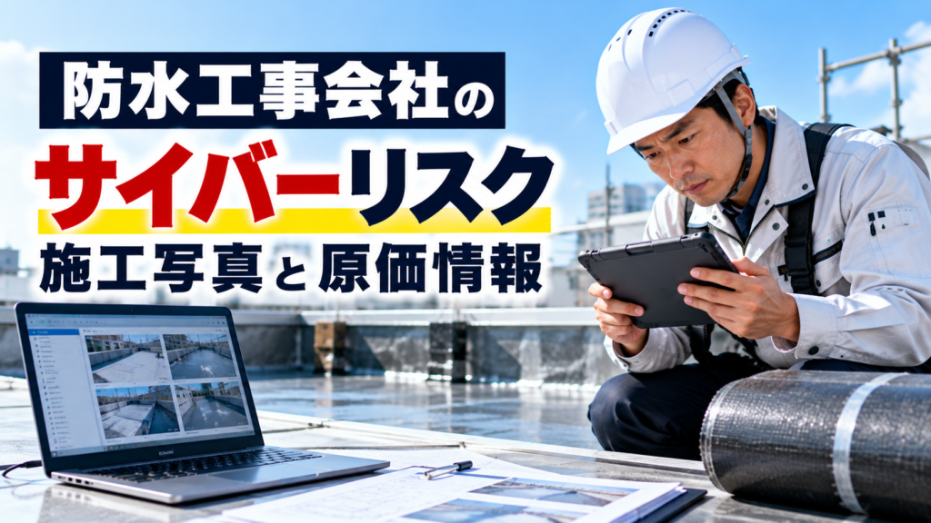 防水工事会社のサイバーリスク｜施工写真流出と原価情報の管理対策