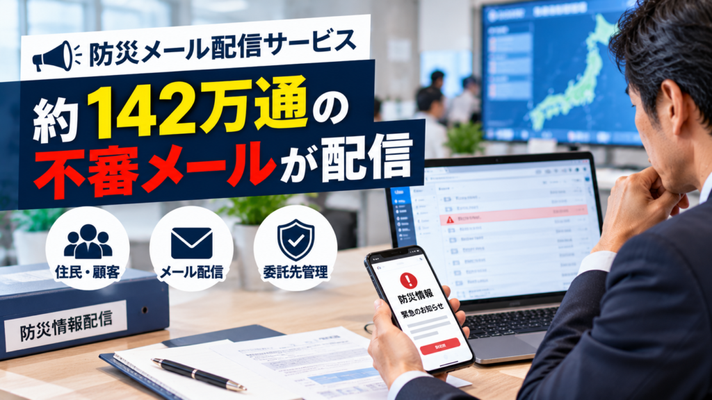 防災メール142万通不正配信｜委託先から顧客を守る実務対策