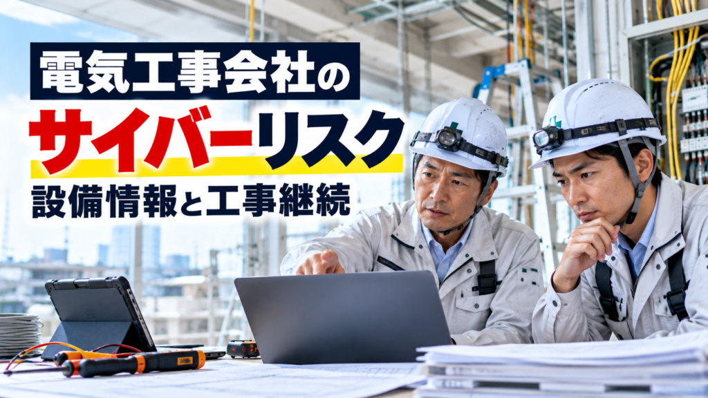 電気工事会社のサイバーリスク｜設備情報流出と工事停止を防ぐ対策