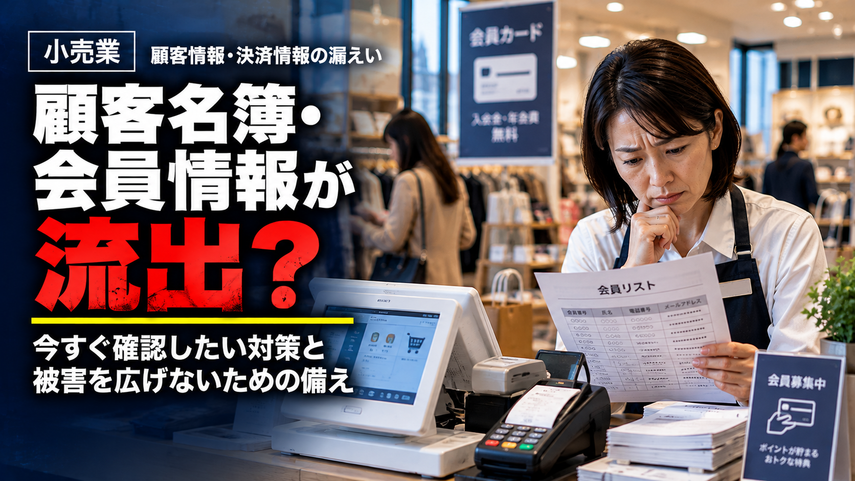 小売業の顧客名簿流出！今すぐ確認すべき対策と初動対応の基本